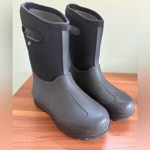 BOGS Black Waterproof Neo-classic Rain pull on Boots